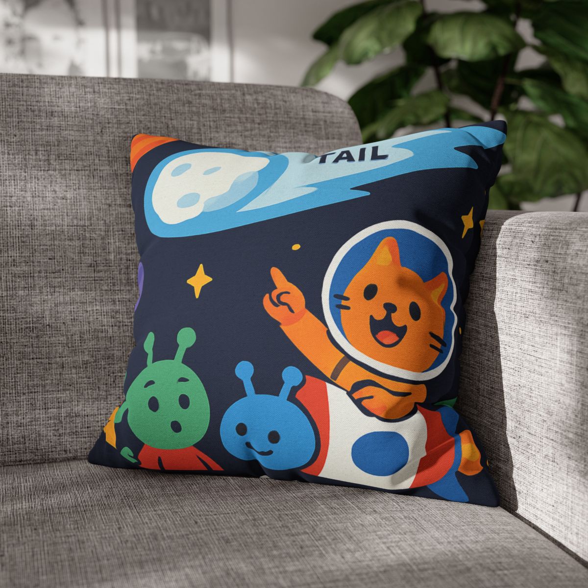 Comet Classroom With Captain Cat personalized pillow covers