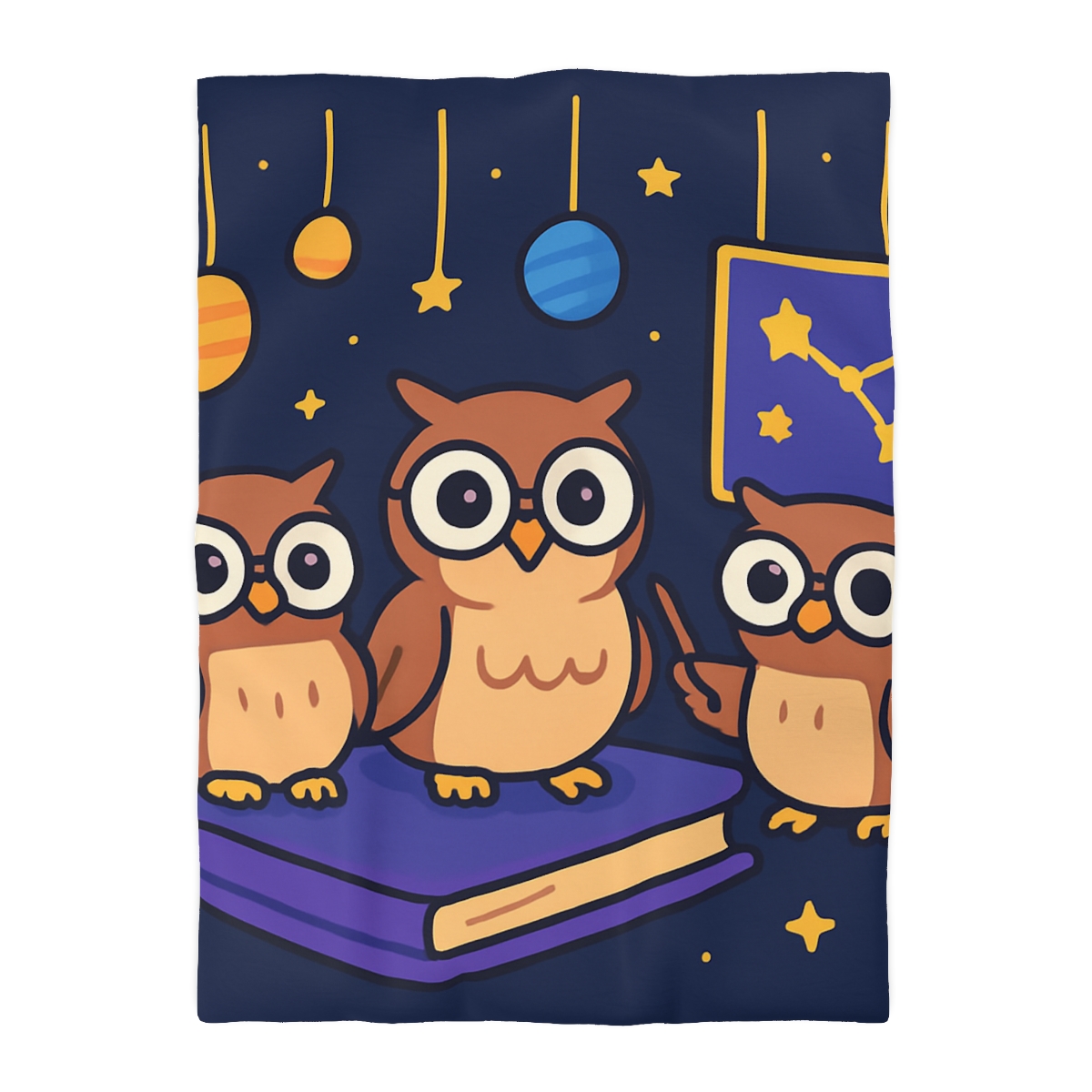 Galaxy Library Of The Wise Owls warm winter duvets