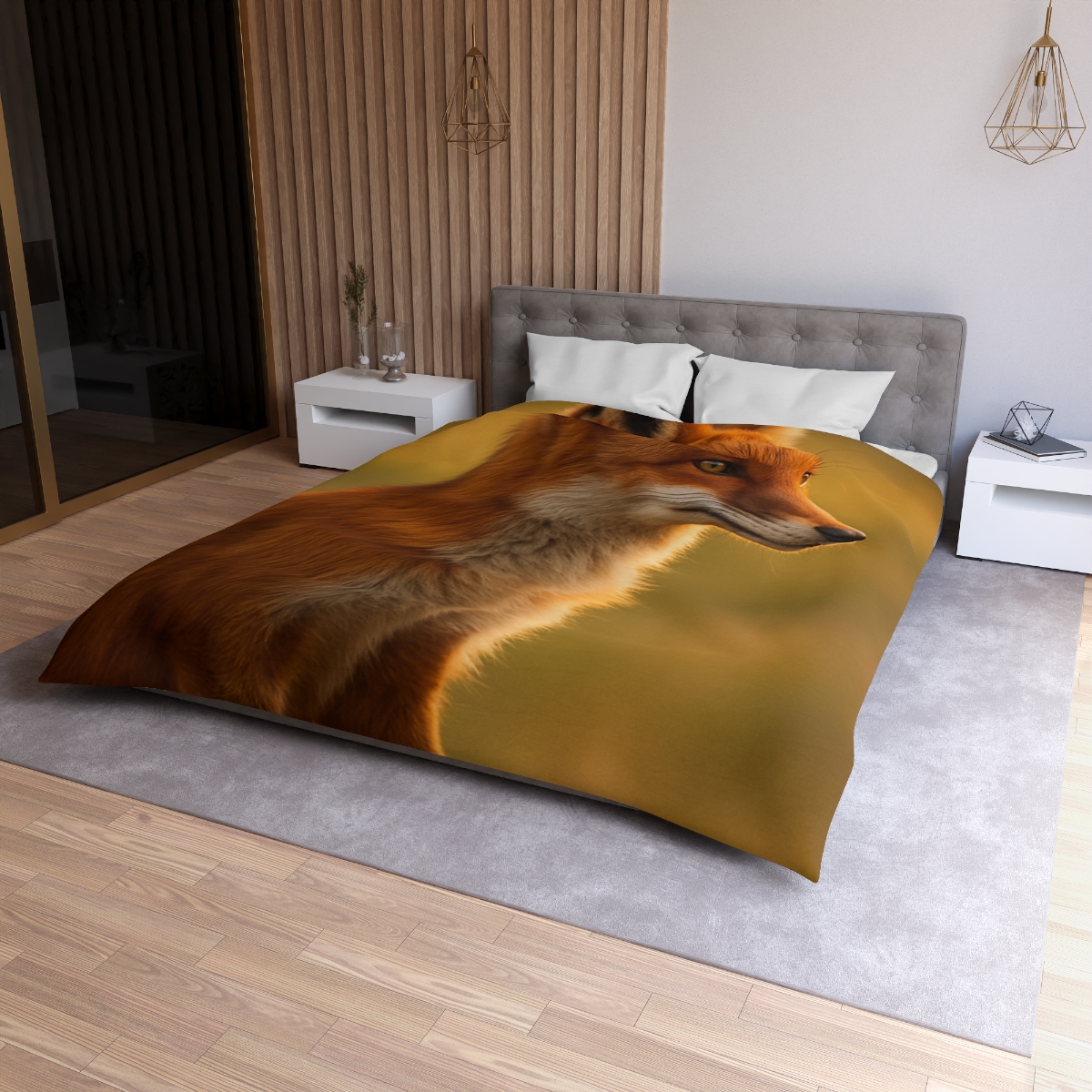 Crimson Whisper Red Fox soft comforter duvets