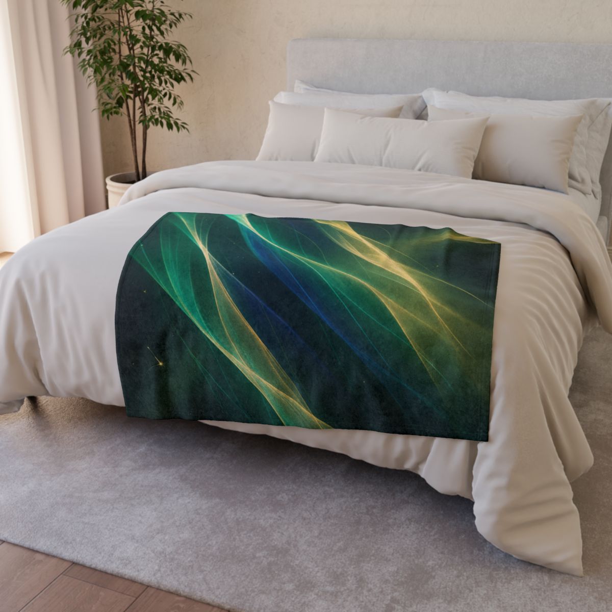 Veil Of Quantum Aurora unique gift blankets