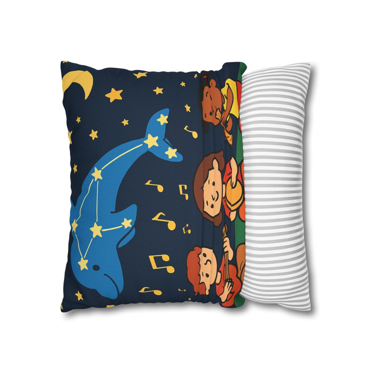 Starlight Orchestra Of The Dolphin Constellation designer print pillow cases