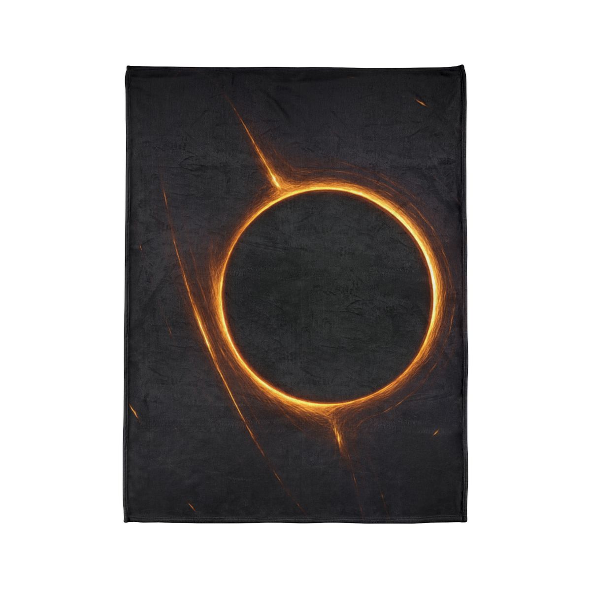Black Hole Silhouette personalized cozy blankets