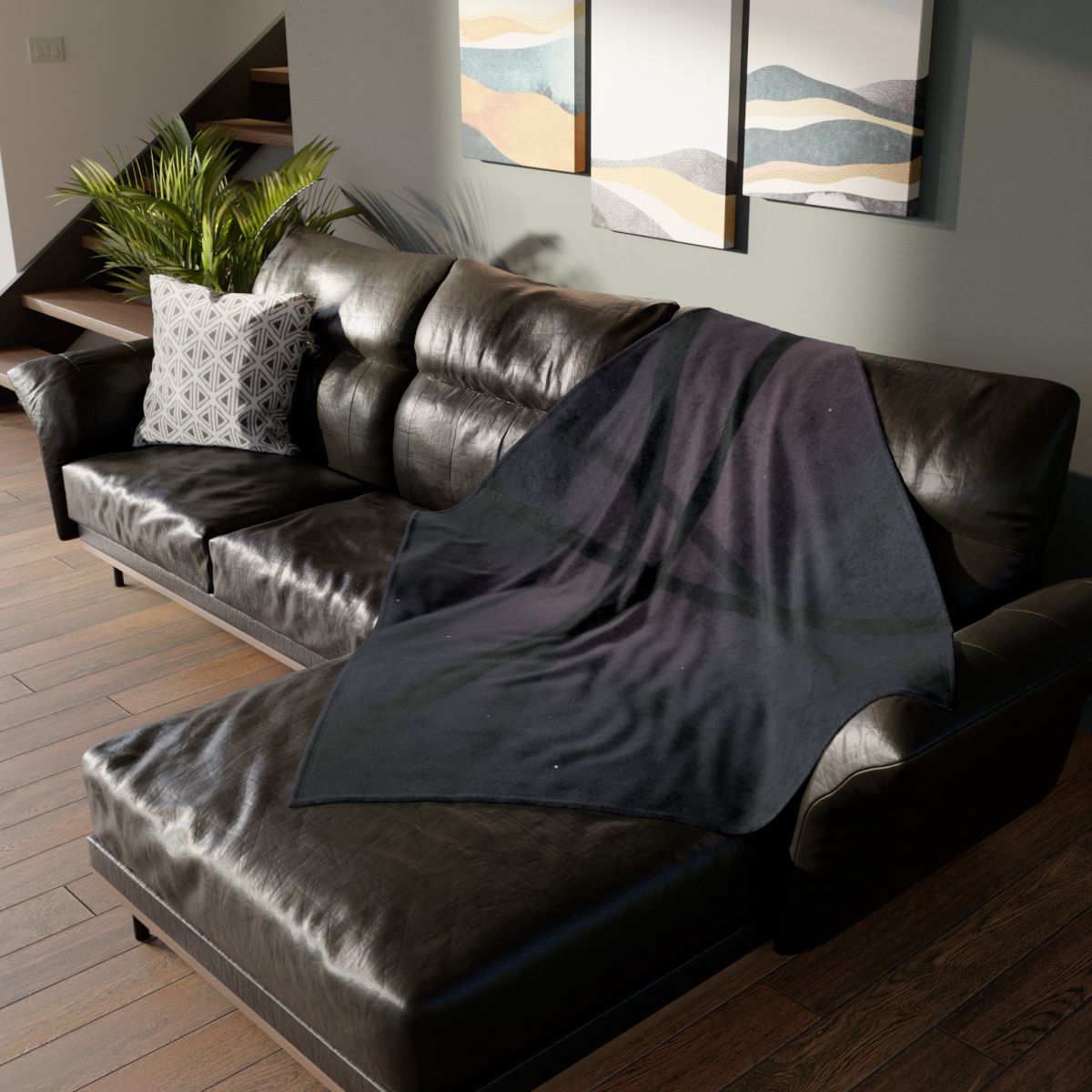 Dark Veil Filaments stylish throw blankets