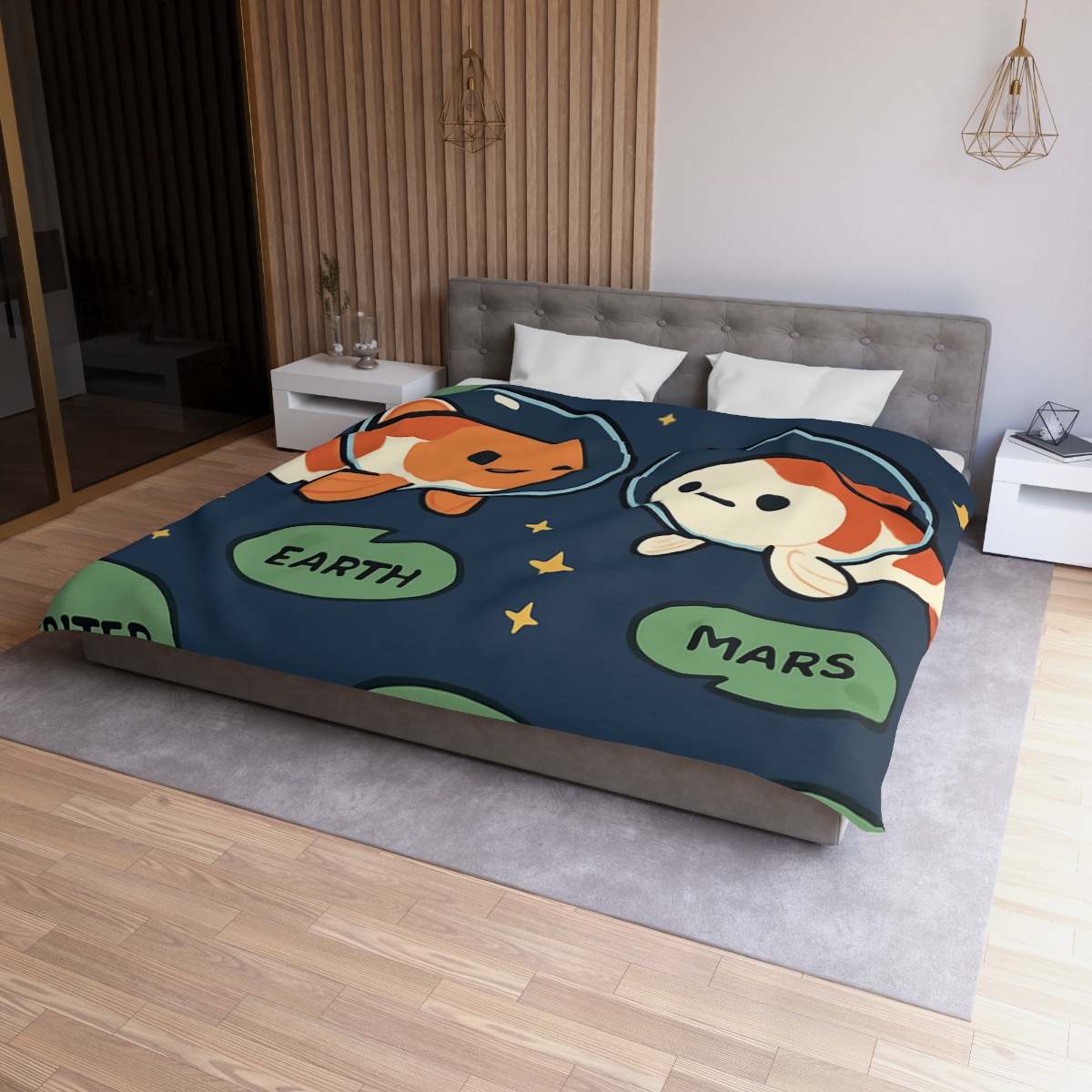 Cosmic Koi Classroom personalized bedding duvets