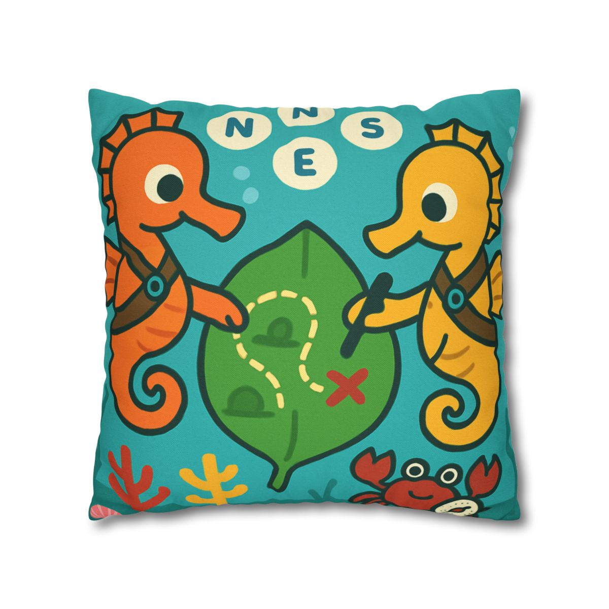 Underwater Map Makers The Seahorse Scouts custom pillow cases