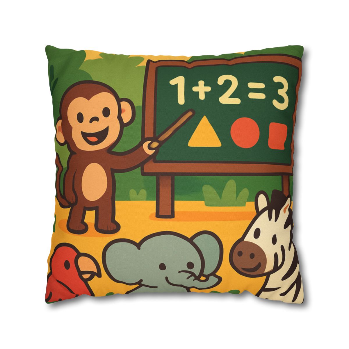 Jungle Math With Monkey And Friends trendy patterned pillow cases