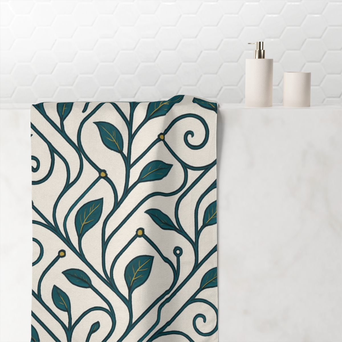 Vine Circuit Lattice comfortable face towels