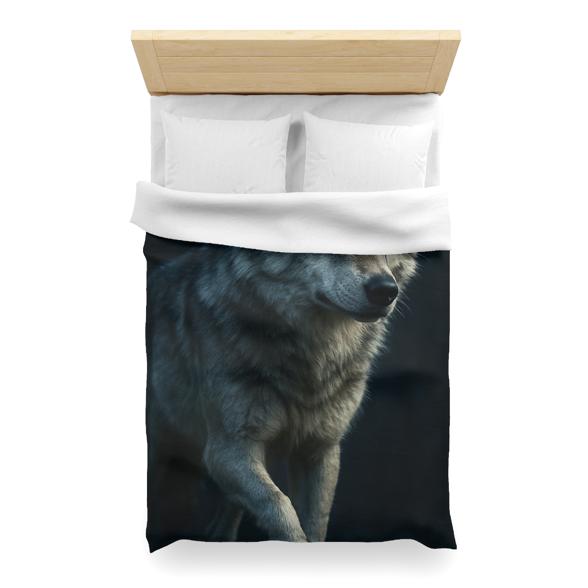 Moonlit Pause Gray Wolf trendy bedroom duvets
