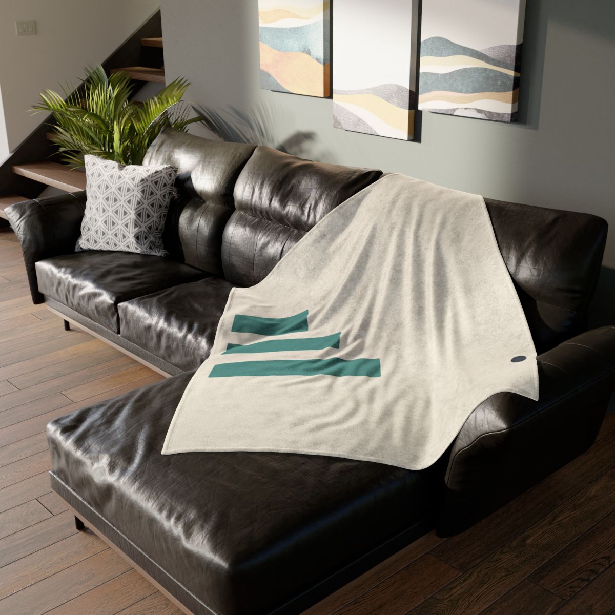 Sloping Trio With Distant Dot decorative home blankets