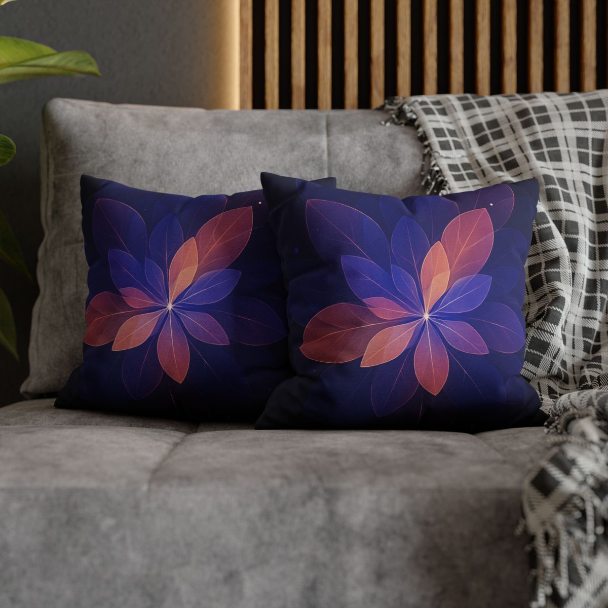 Petal Prism Overlap soft cotton pillow cases