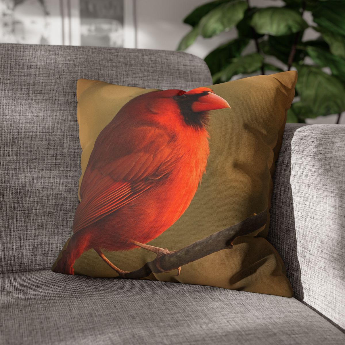 Crimson Pulse Northern Cardinal trendy patterned pillow cases