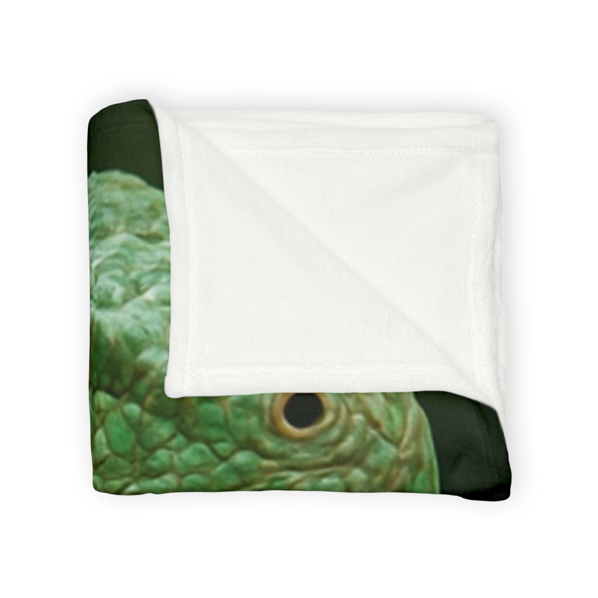 Verdant Gaze Green Iguana decorative home blankets