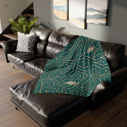 Vine Circuit Filigree trendy patterned blankets