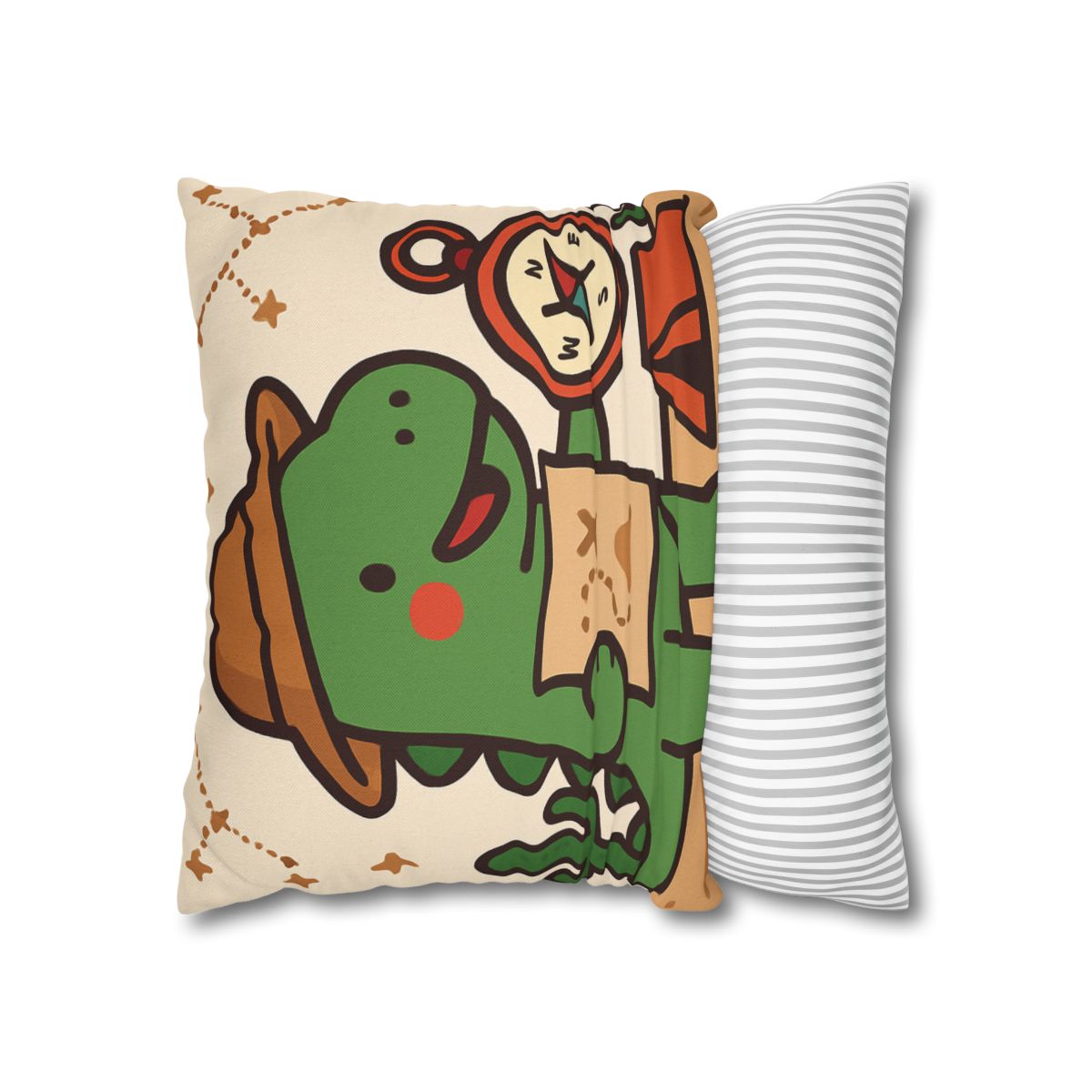 Desert Dino Map Quest With Compass And Constellations soft cotton pillow cases