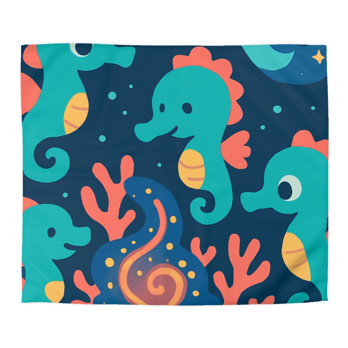 Cosmic Coral Carnival custom duvets