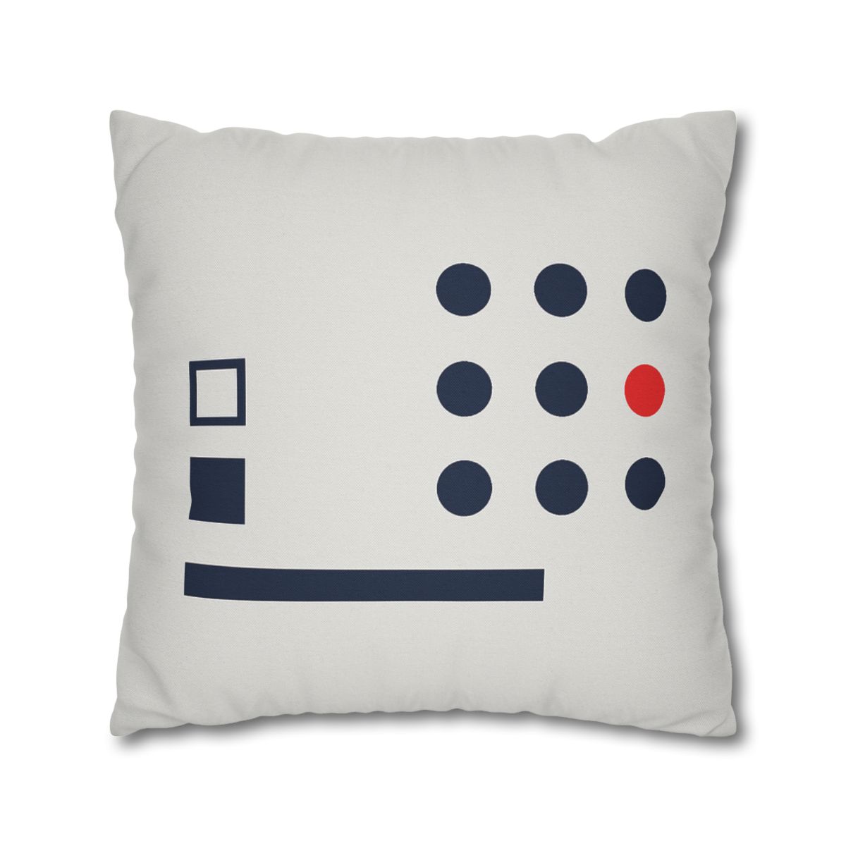 Missing Cell Dot Grid With Long Bar personalized pillow covers