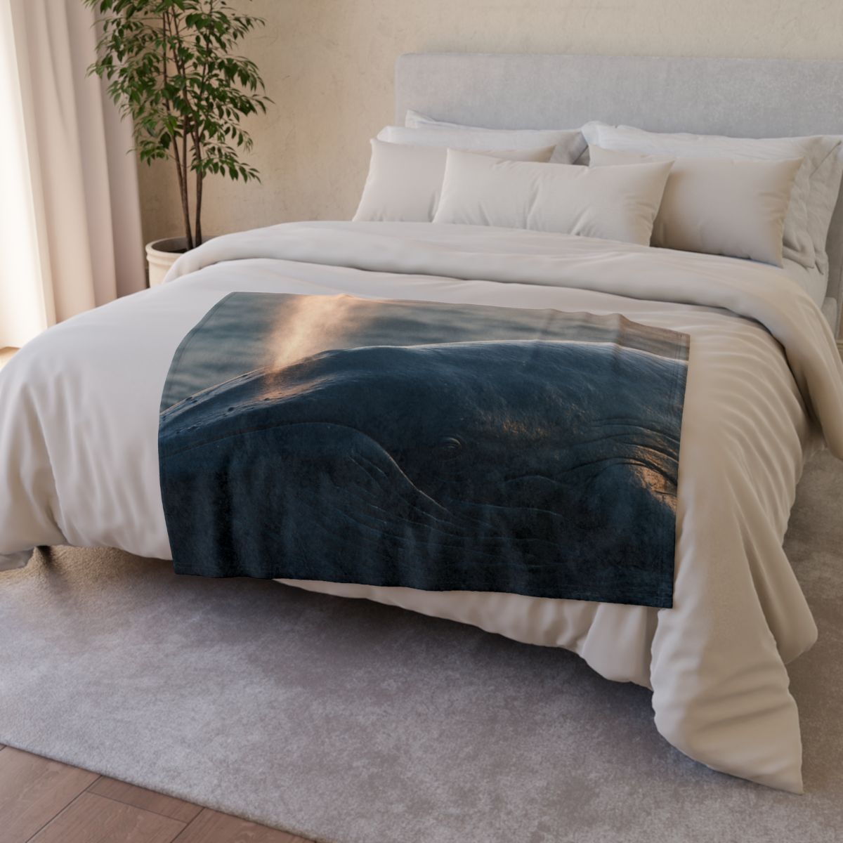 Ocean Song Blue Whale unique gift blankets