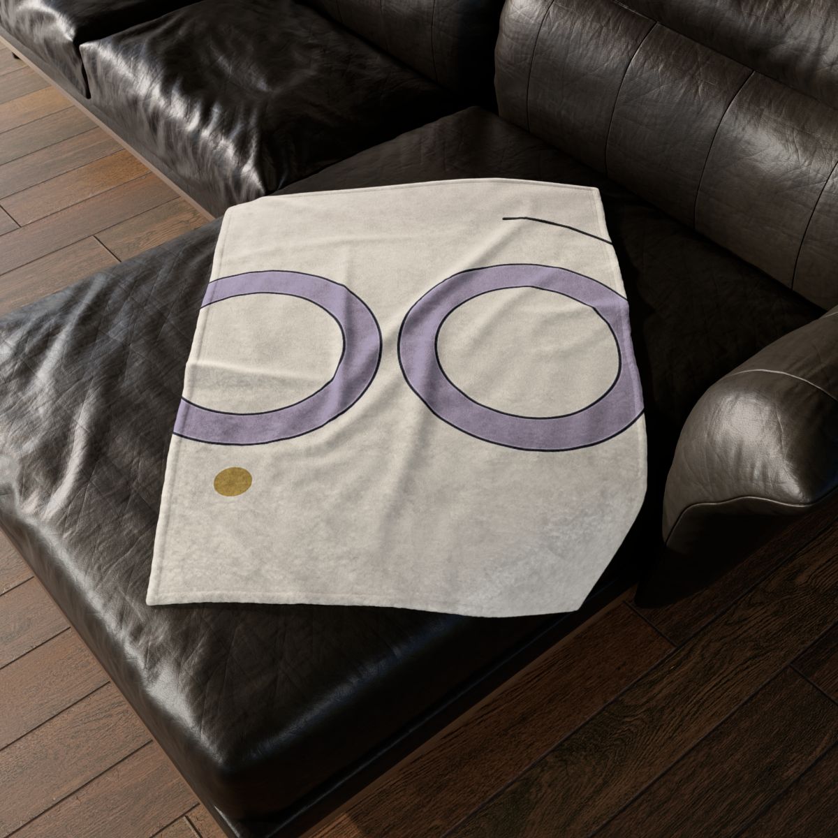 Arc Corner With Paired Rings personalized cozy blankets