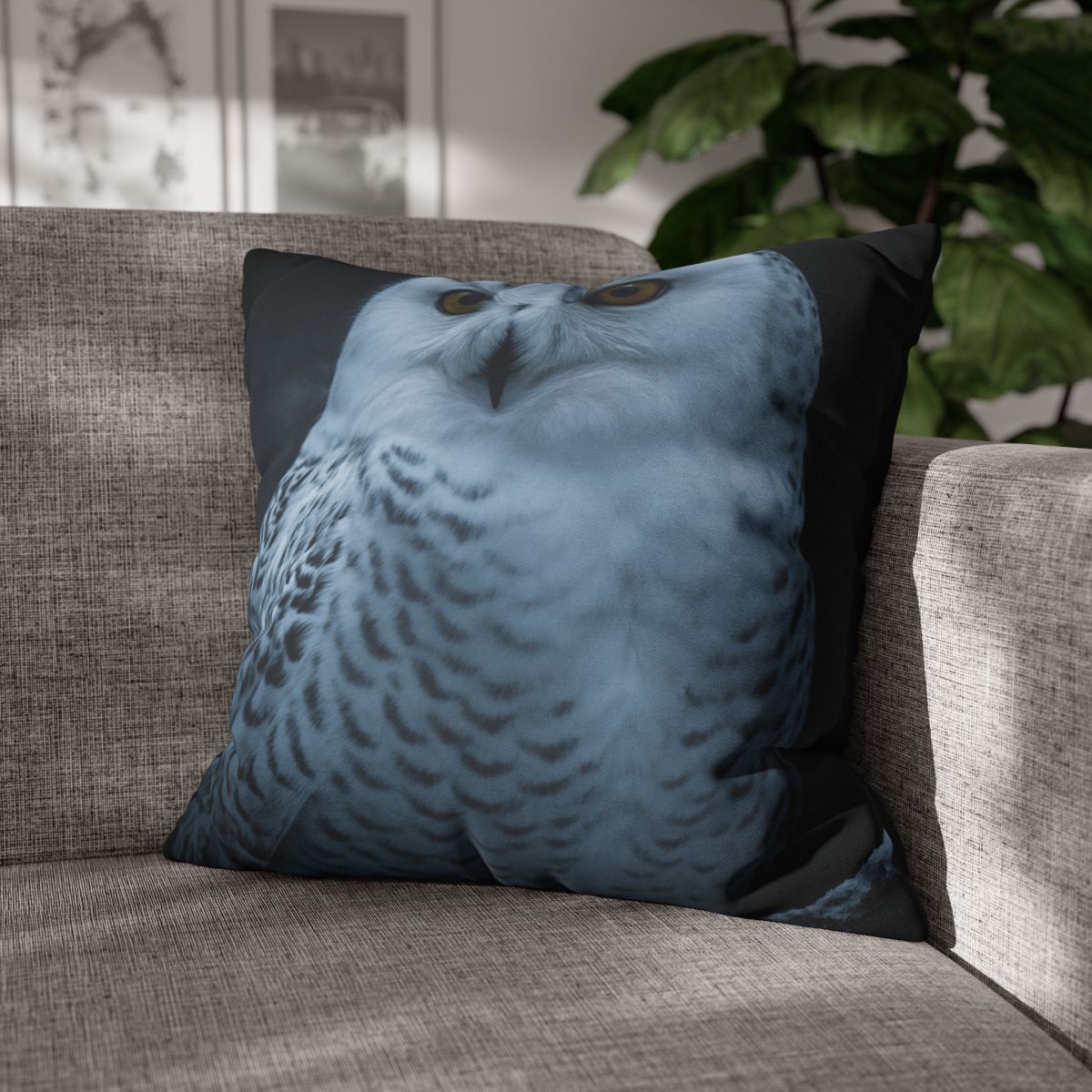 Midnight Watch Snowy Owl comfortable bedding pillow covers