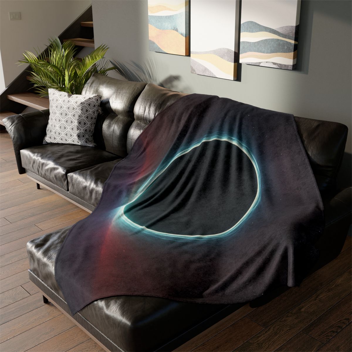 Black Horizon Silhouette stylish throw blankets
