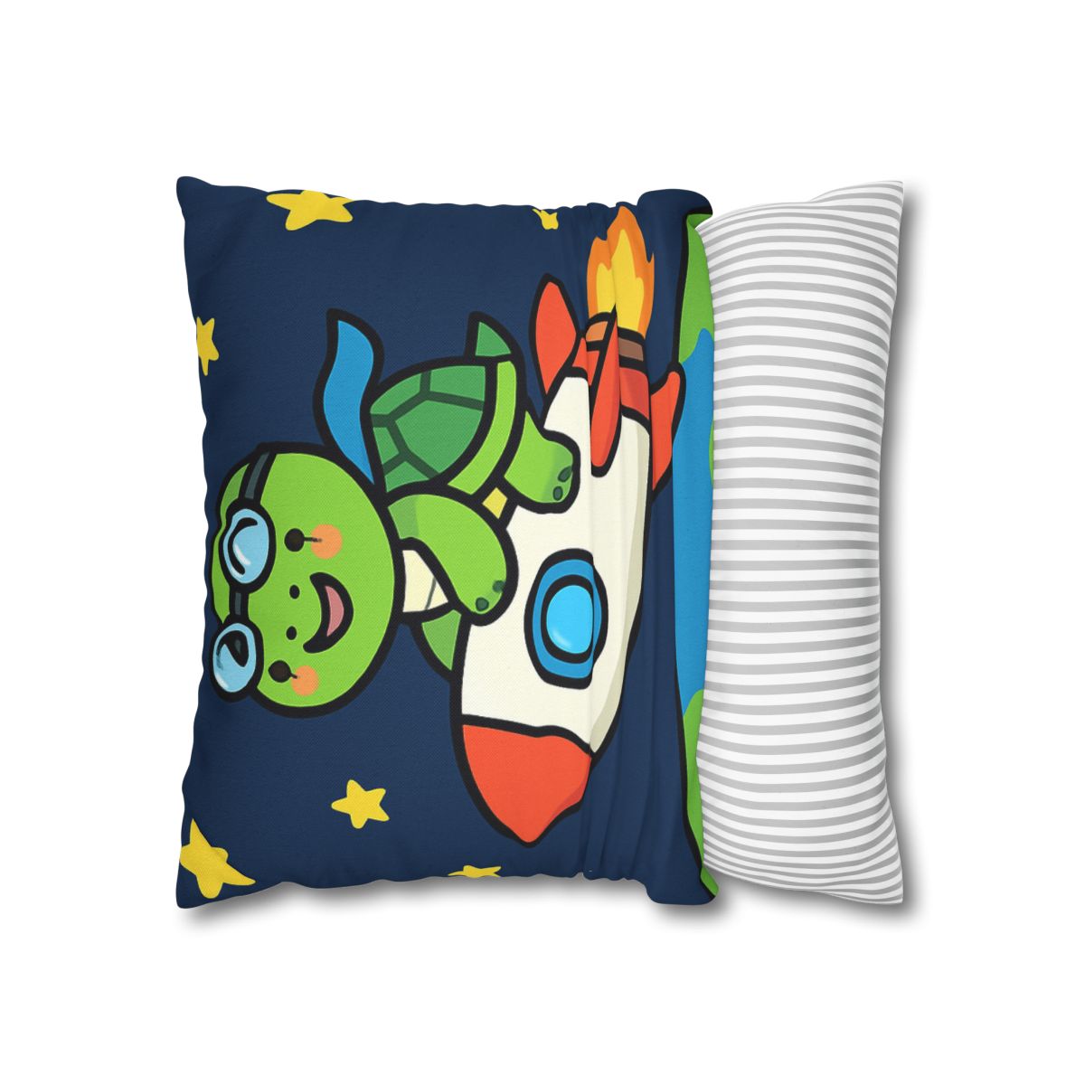Rocket Riding Turtle To The Moon custom pillow cases