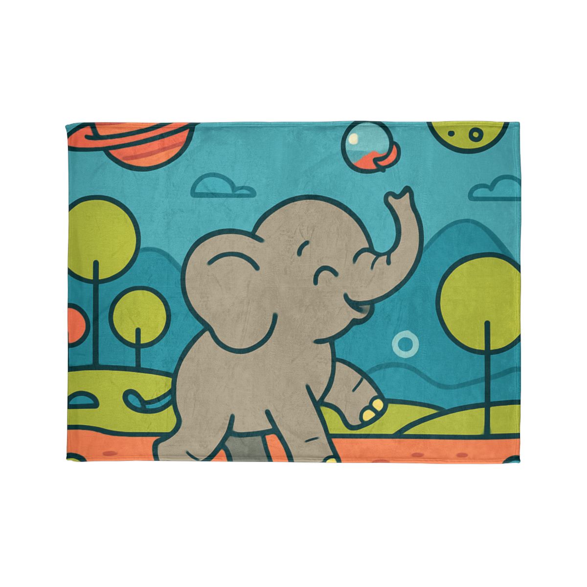 Astro Safari Elephant designer printed blankets