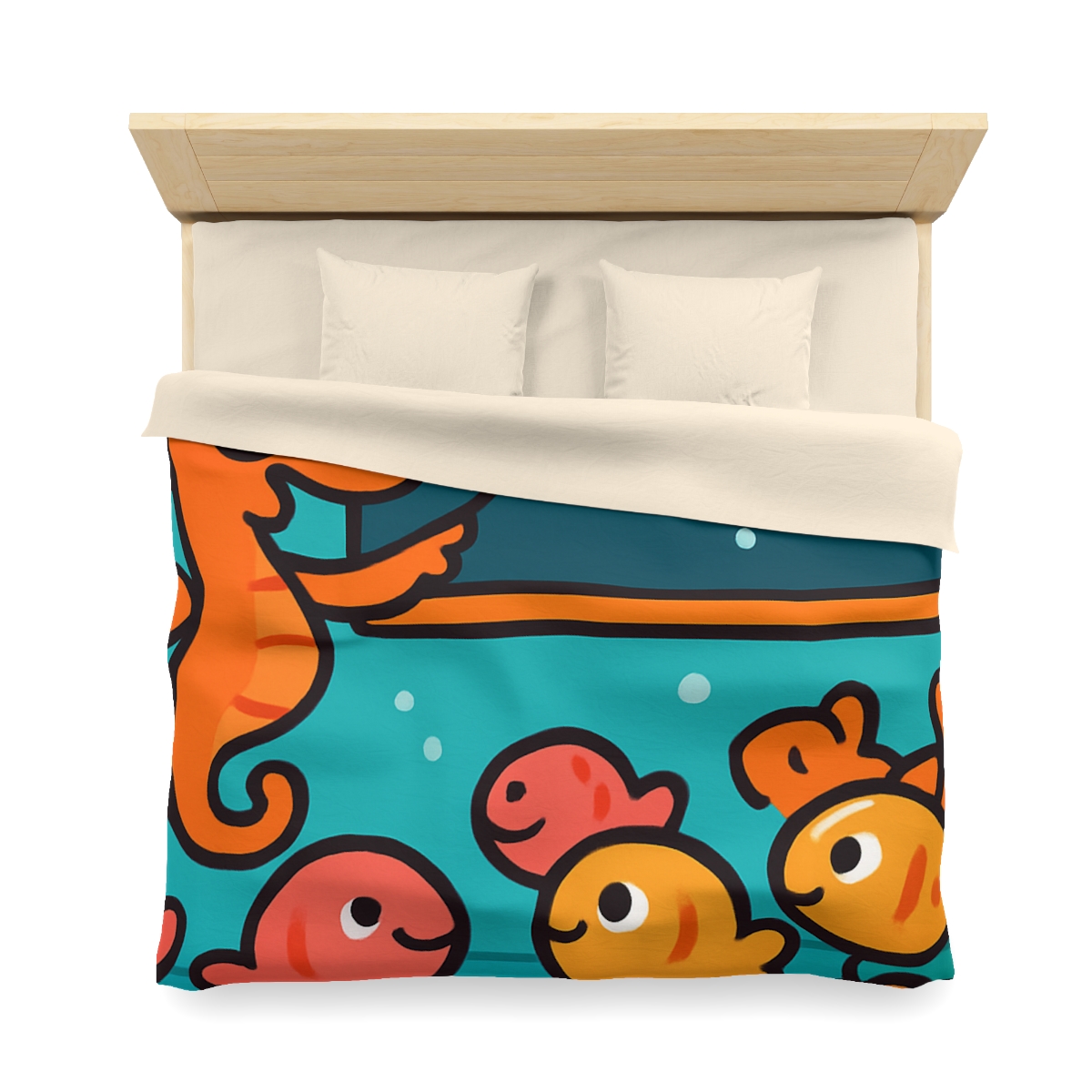 Coral Classroom With The Seahorse Teacher custom duvets