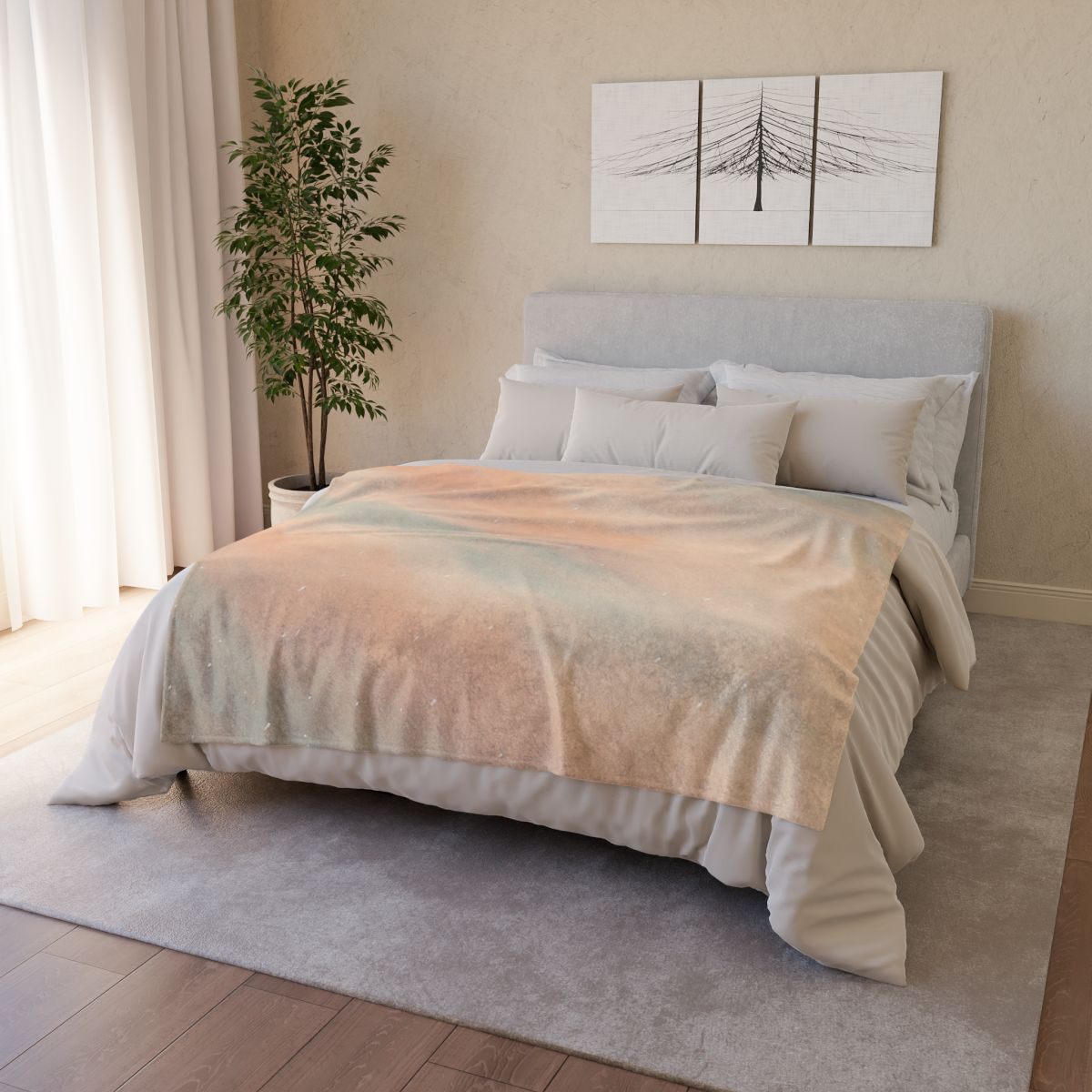 Cosmic Dust Cascade soft fleece blankets