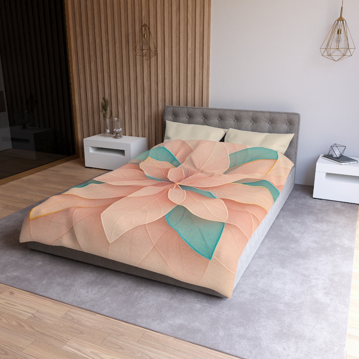 Petal Prism Overlap designer printed duvets