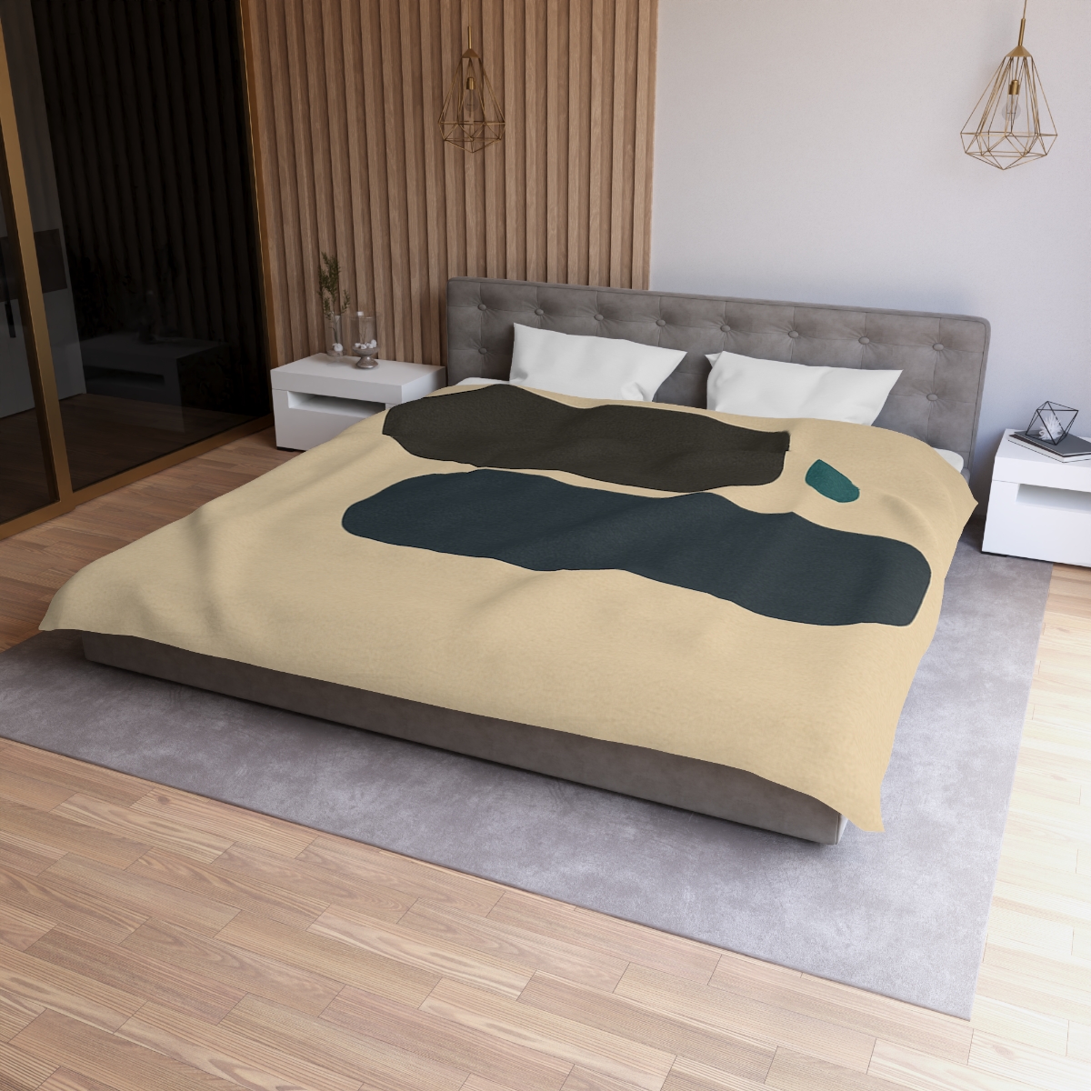 Offset Trio Of Rounded Bars soft comforter duvets