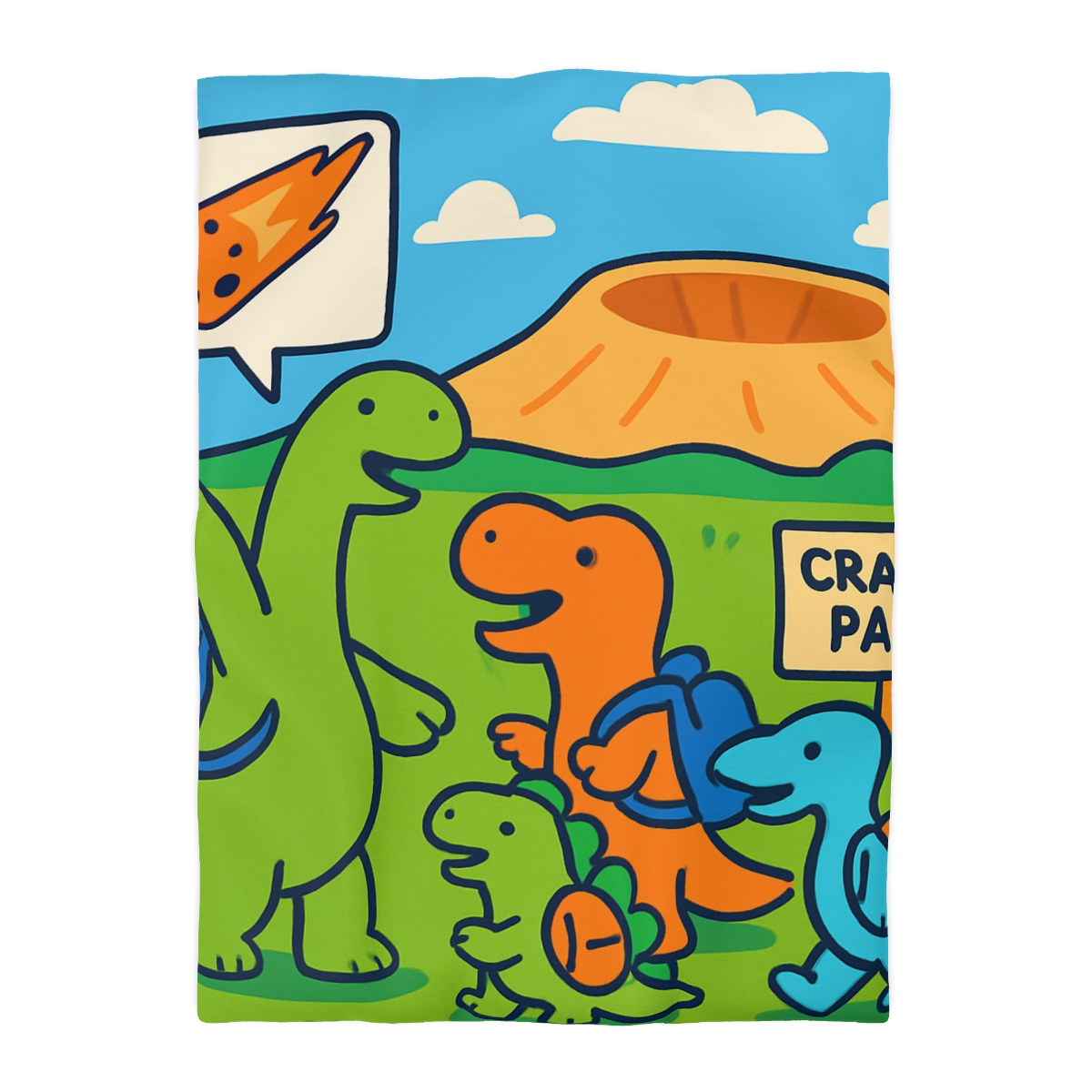 Cosmic Dino Field Trip unique patterned duvets