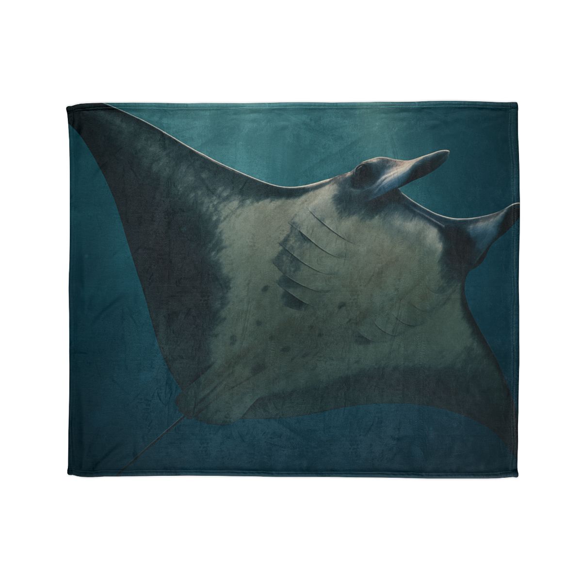 Blue Halo Giant Manta Ray unique gift blankets