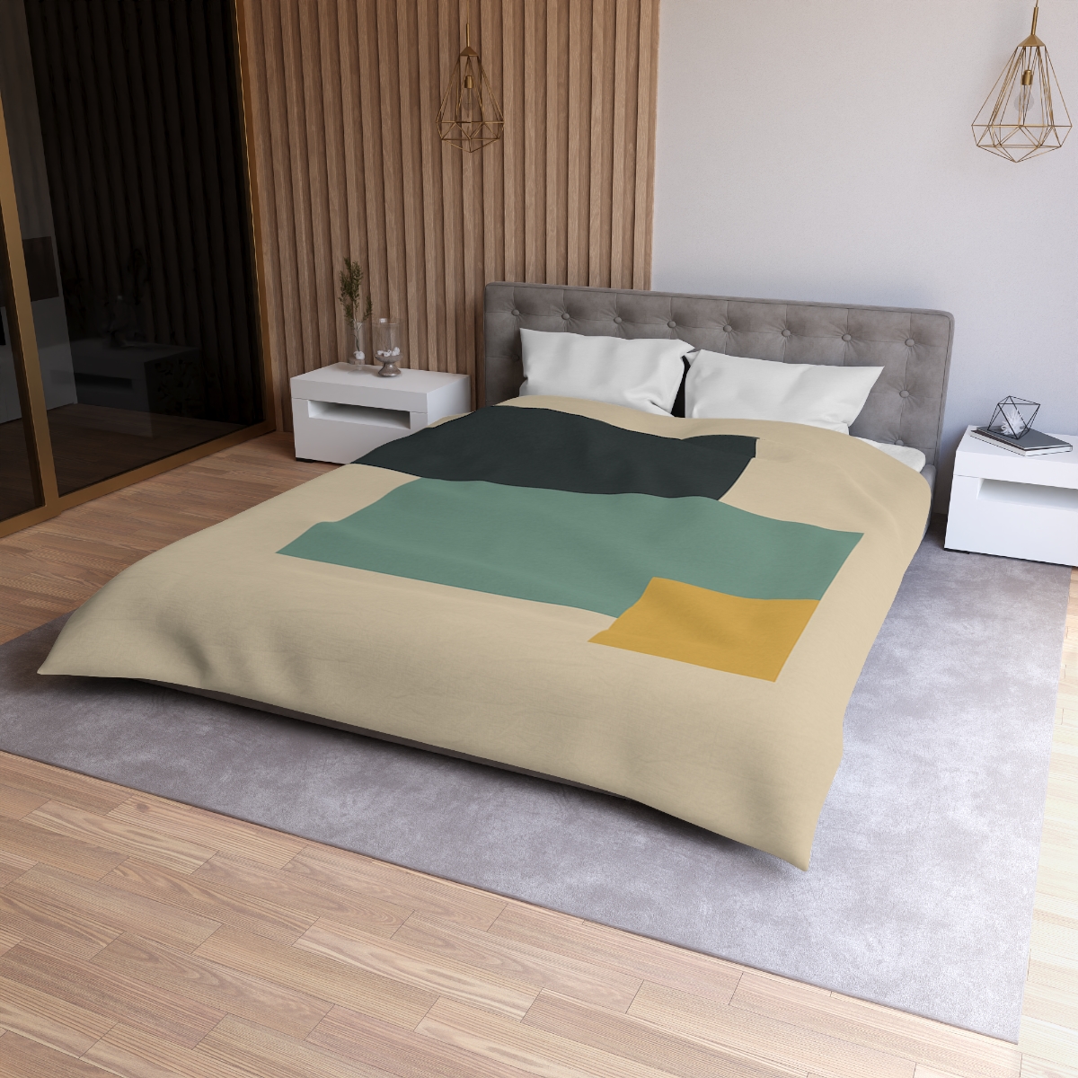 Offset Trio Of Blocks custom duvets