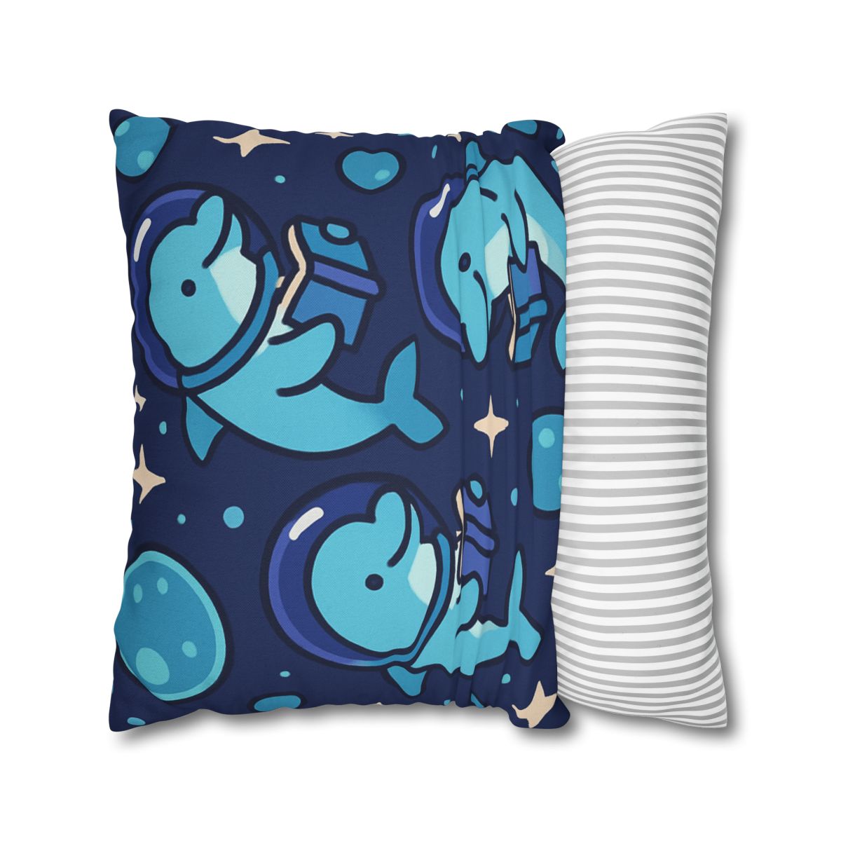 Space School Of Curious Dolphins comfortable bedding pillow covers