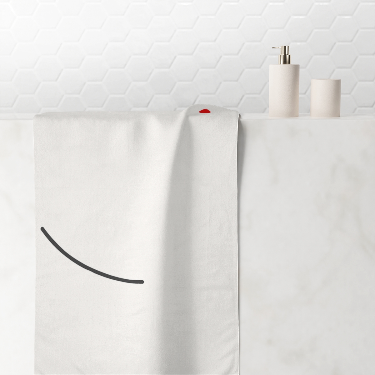 Triangular Dot Arc Field soft cotton towels