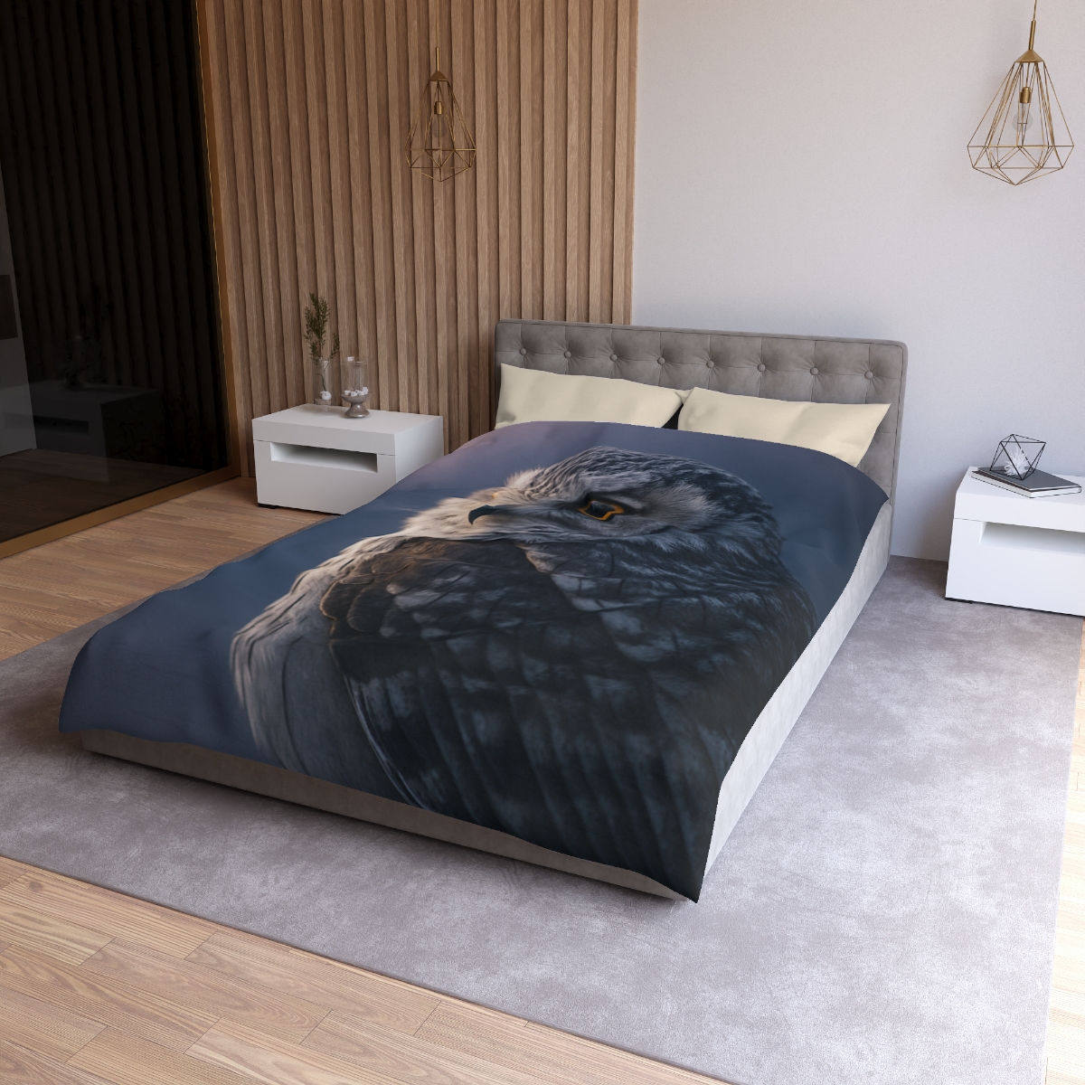 Twilight Watcher Snowy Owl duvets for gifts