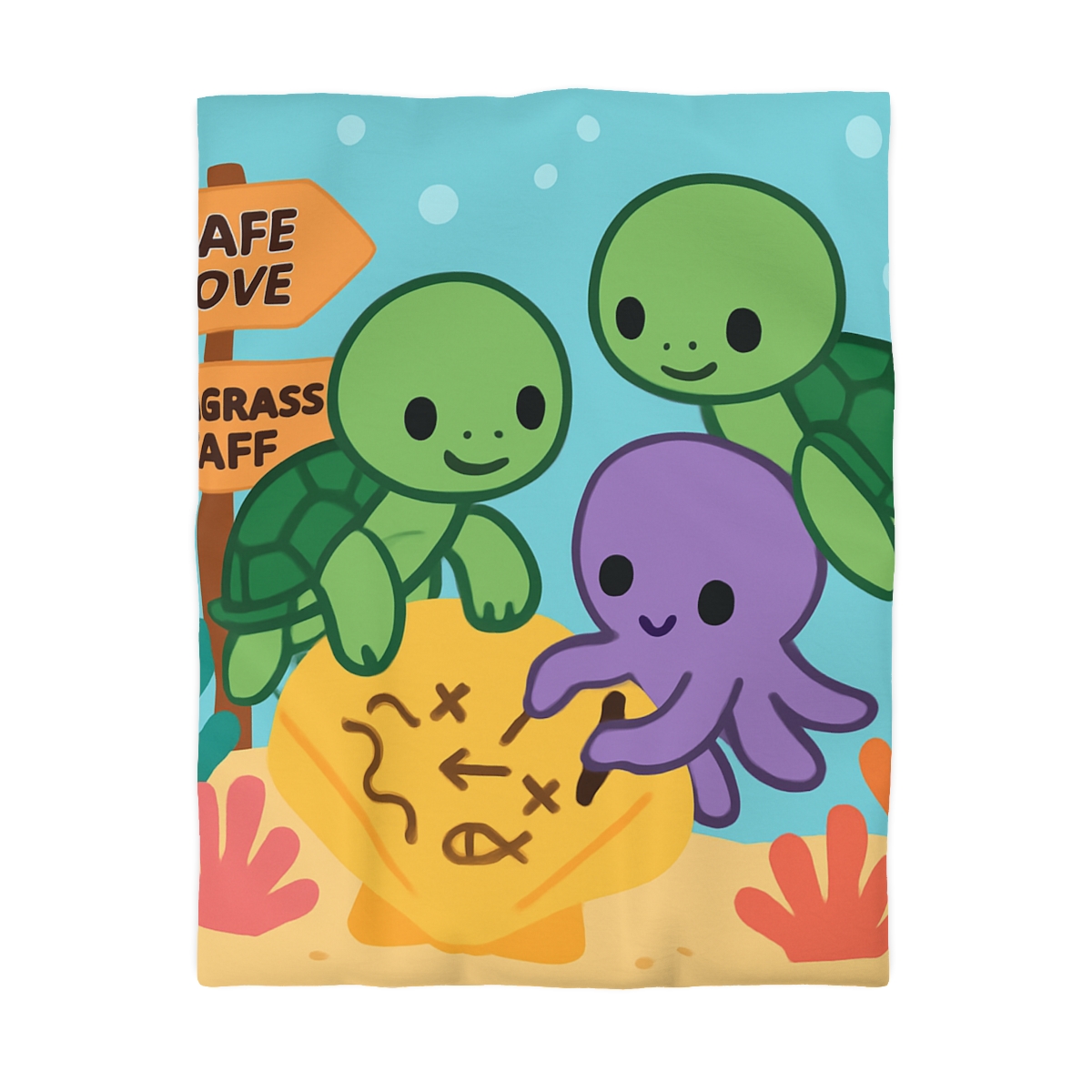 Coral Reef Map Makers trendy bedroom duvets