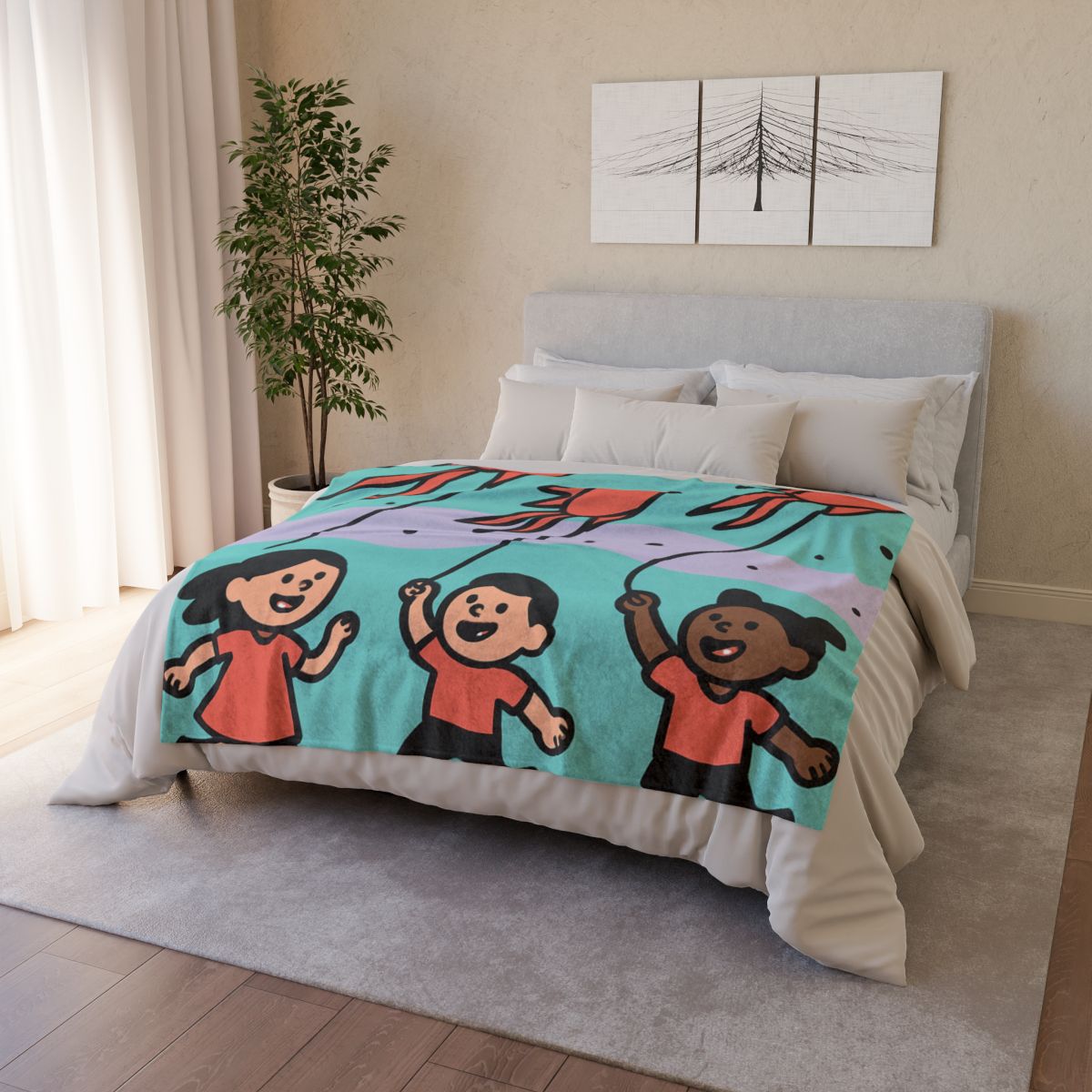 Nebula Kite Race decorative home blankets