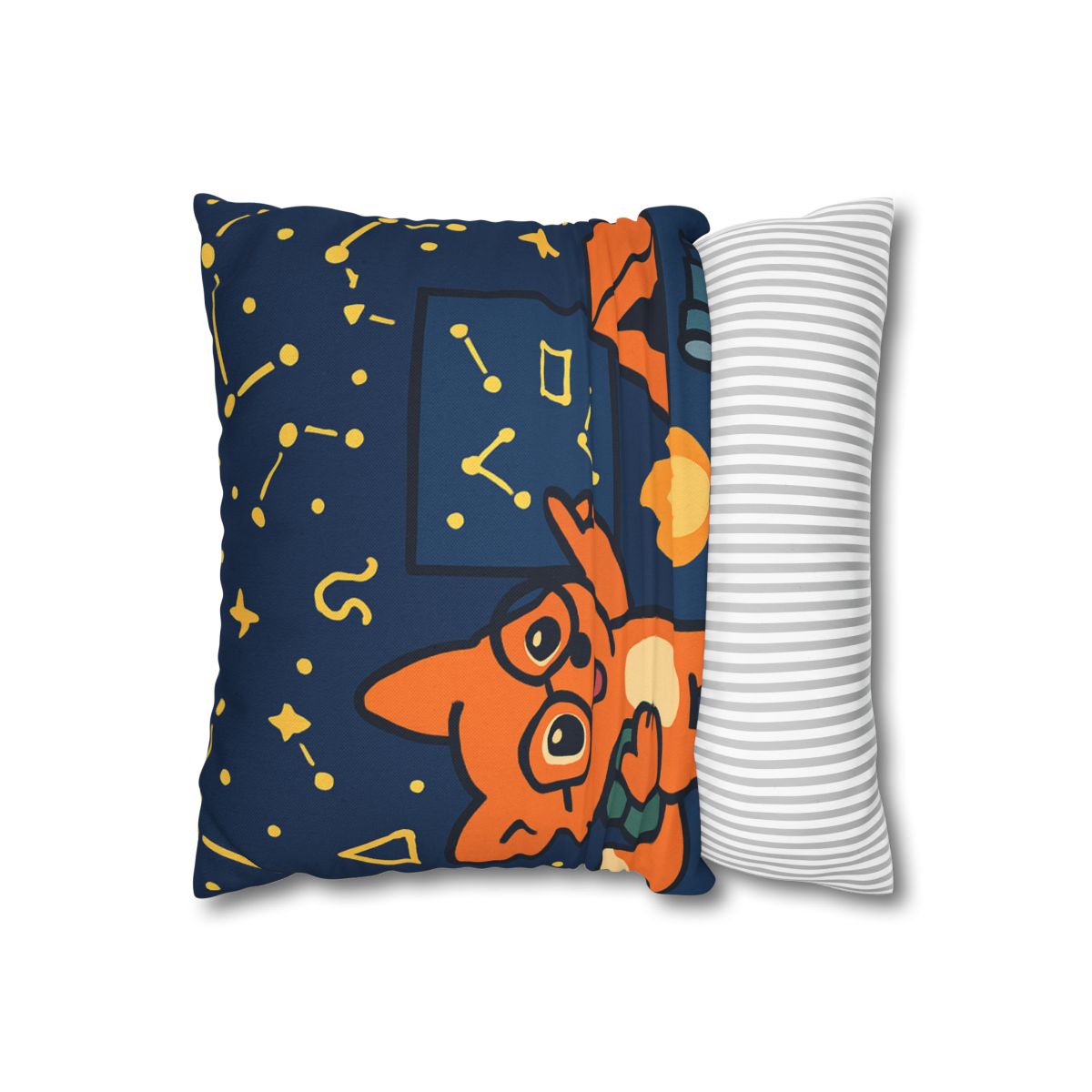 Constellation Camping With Fox Astronomer unique gift pillow cases