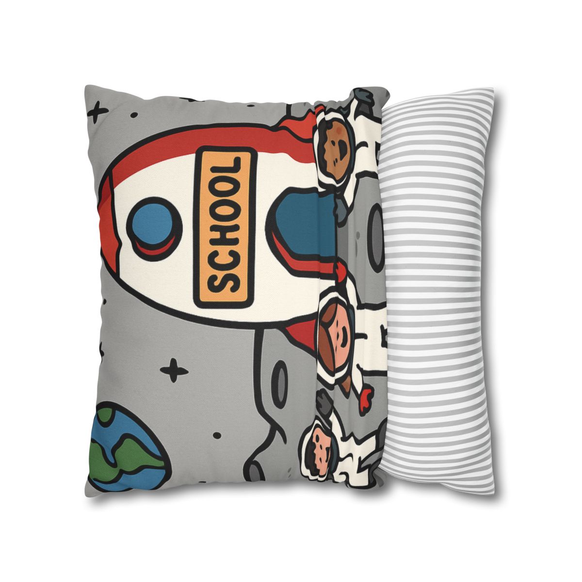 Rocket School On The Moon trendy patterned pillow cases