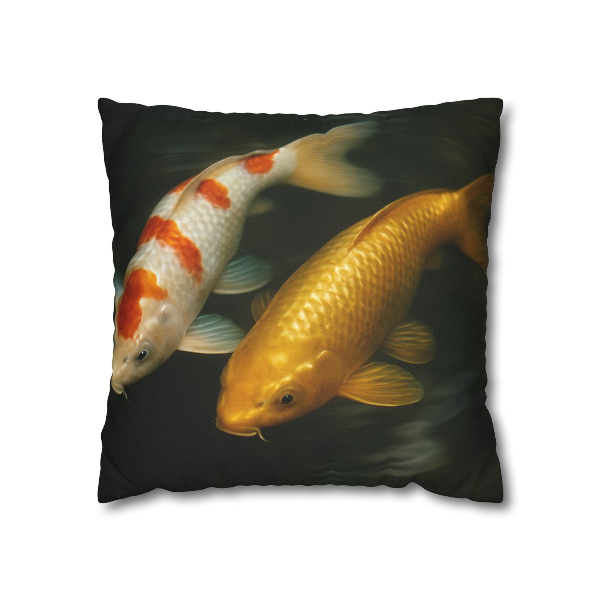 Golden Drift Koi Pair comfortable bedding pillow covers