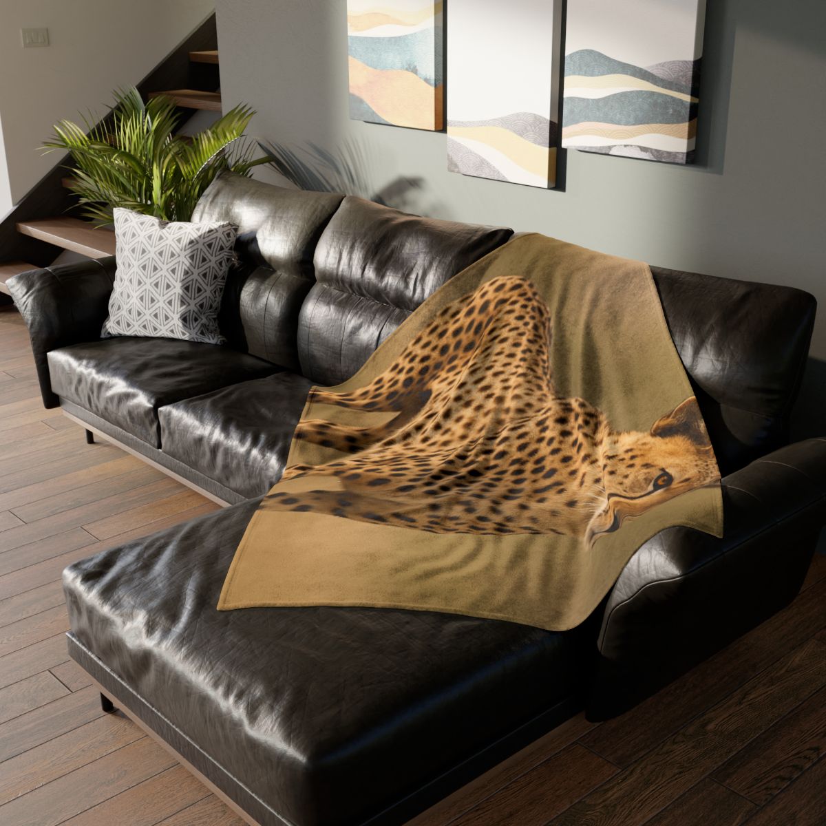 Wind Trace Cheetah soft fleece blankets