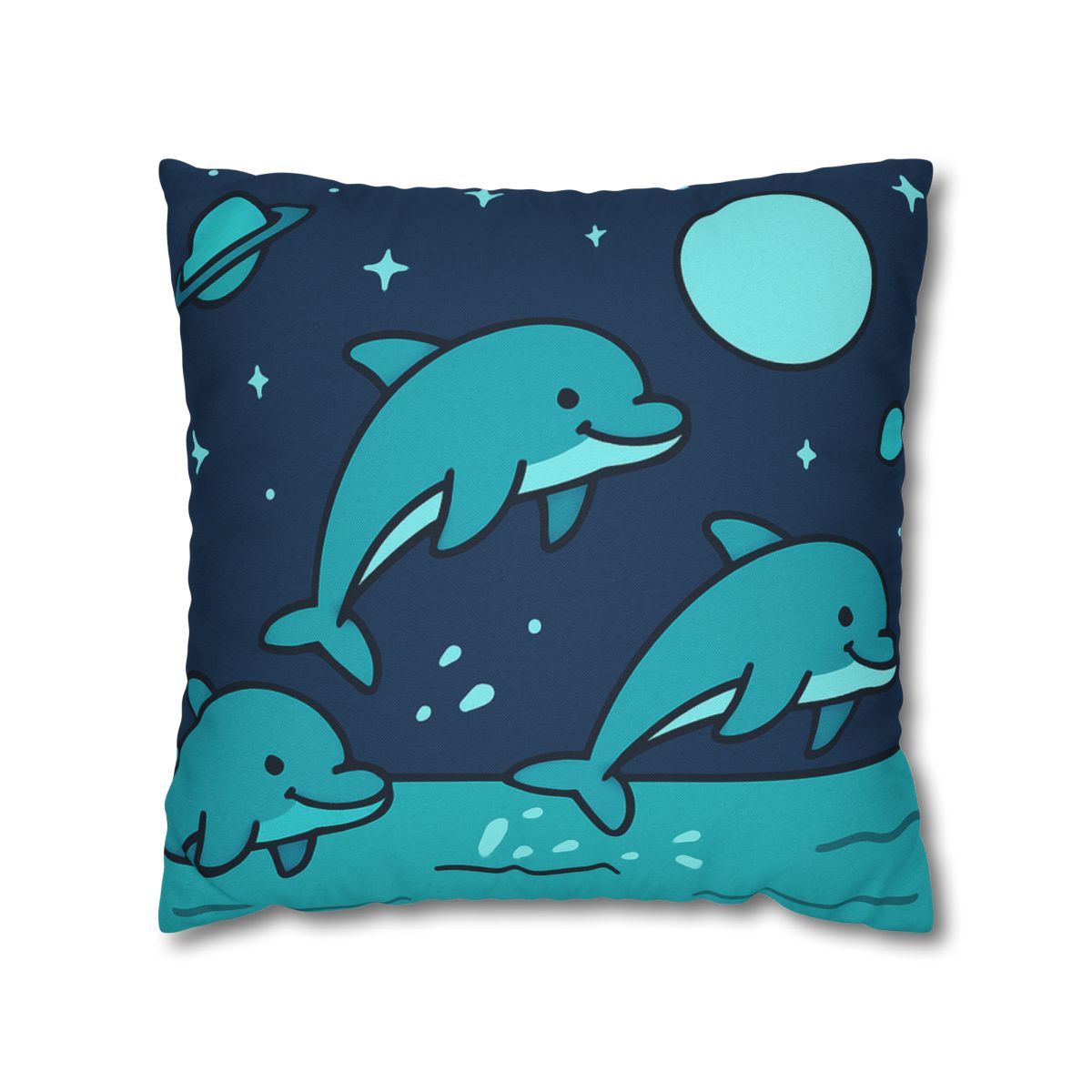 Starlight Sea And The Cosmic Dolphins custom pillow cases