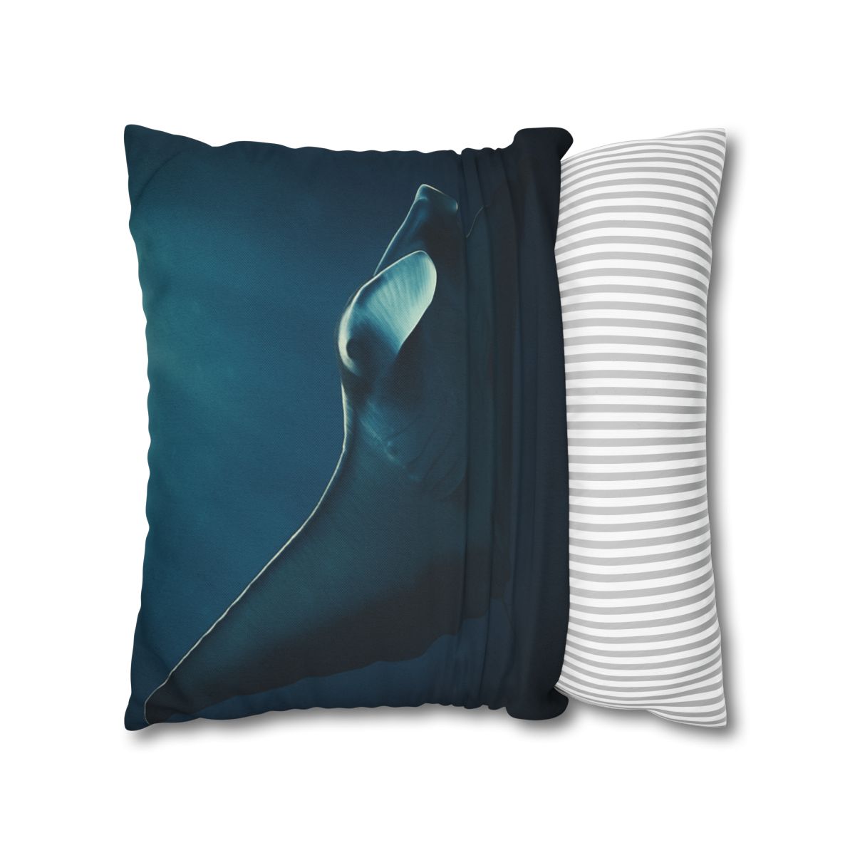Starlit Glide Manta Ray stylish decorative pillowcases
