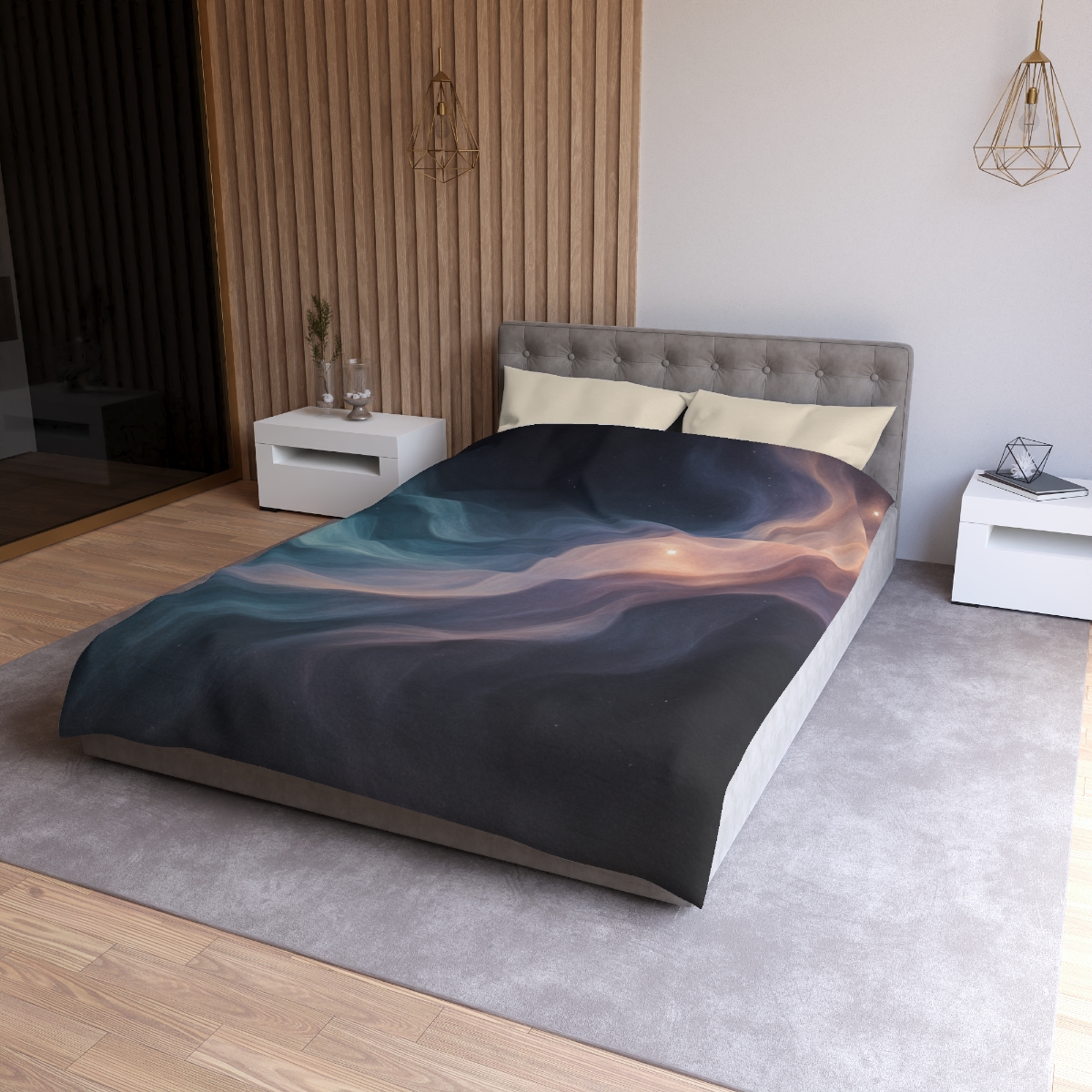 Prismatic Nebula Silk Drift personalized bedding duvets