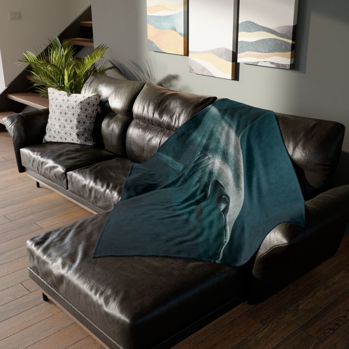 Midwater Silhouette Hammerhead Shark personalized cozy blankets