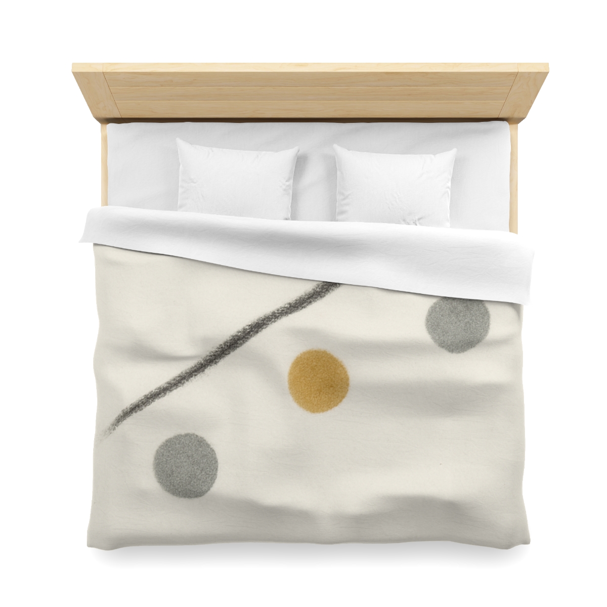 Diagonal Line And Triple Circles custom duvets