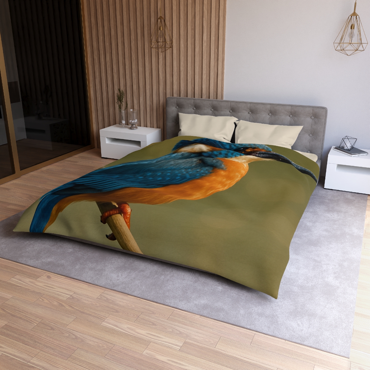 Dawn Drift Kingfisher custom duvets