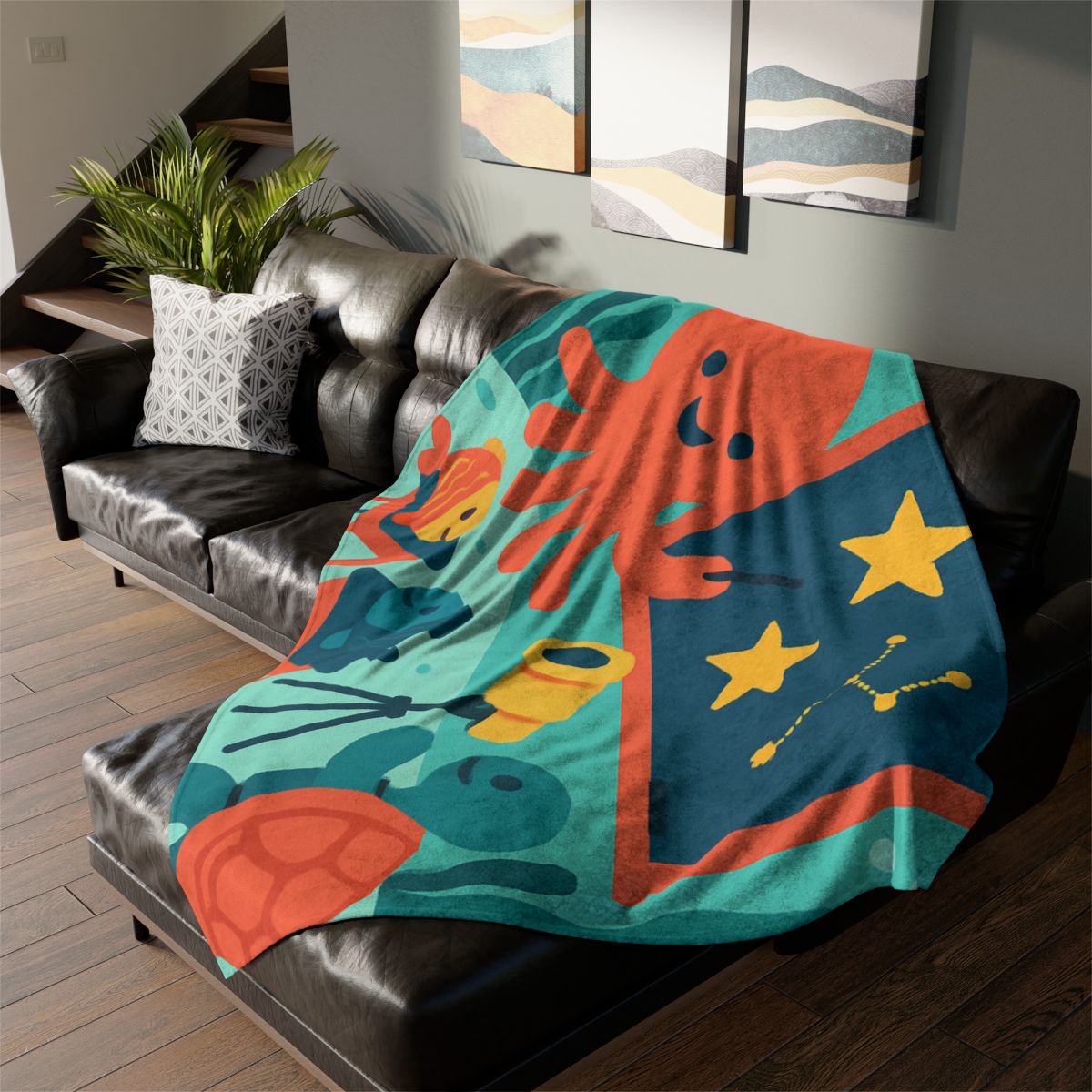 Starlight Coral Classroom trendy patterned blankets