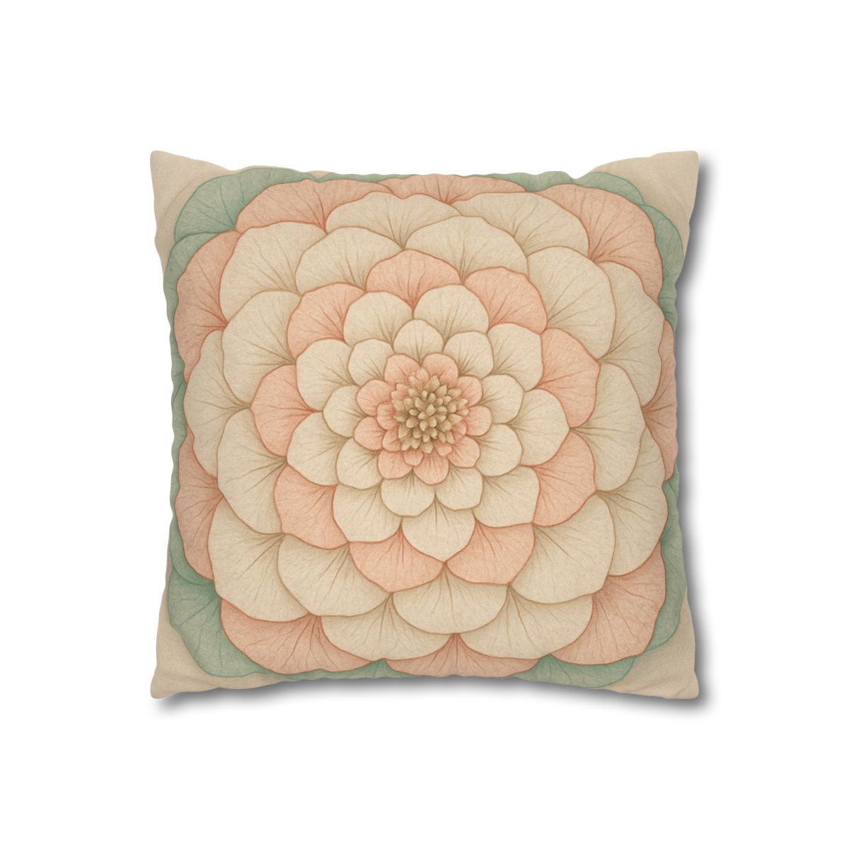 Petal Concentric Echoes soft cotton pillow cases